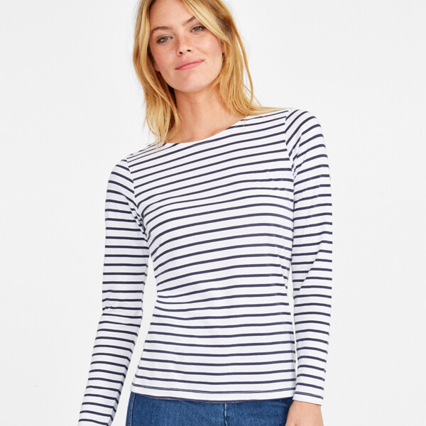 SOL'S Ladies Marine Long Sleeve Striped T-Shirt Thumbnail
